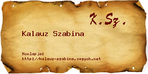 Kalauz Szabina névjegykártya