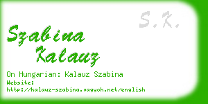 szabina kalauz business card